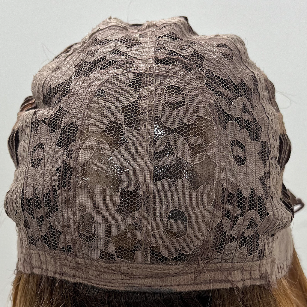 Peluca Premium 66 centímetro Oro Café/Rubio BalayageFrisado/Crespo ,Flequillo Incluido . Natural Para Fiestas,Viajes y Diario ENVÍO GRATIS