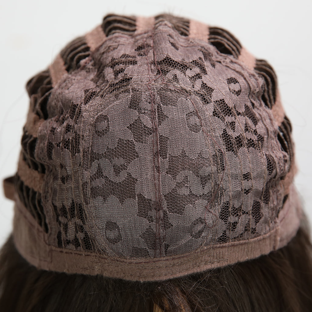 Peluca corta estilo bob, 12 pulgadas (30 cm), color marrón, con flequillo y liso