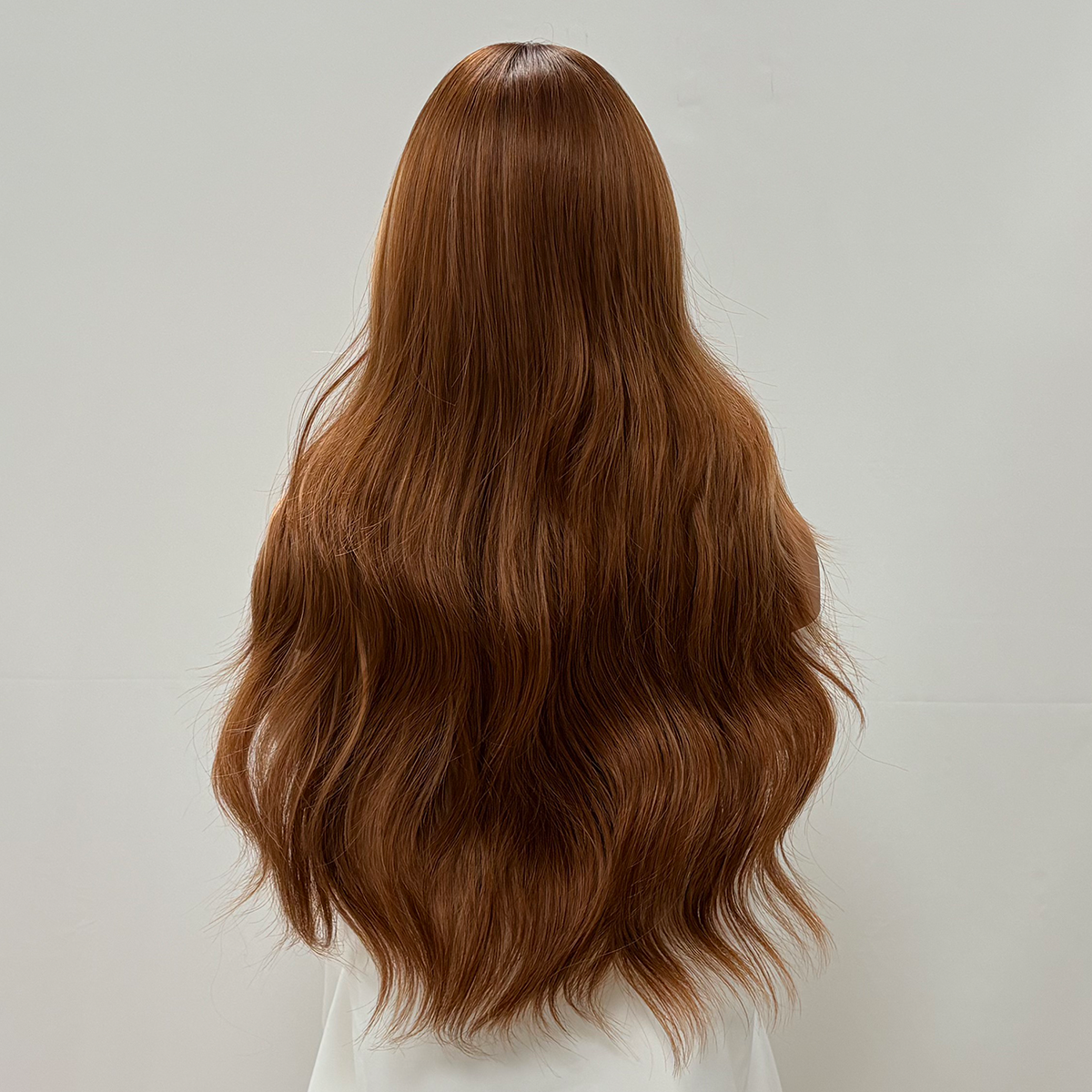 Peluca Premium 66 centímetro Oro Café/Rubio BalayageFrisado/Crespo ,Flequillo Incluido . Natural Para Fiestas,Viajes y Diario ENVÍO GRATIS